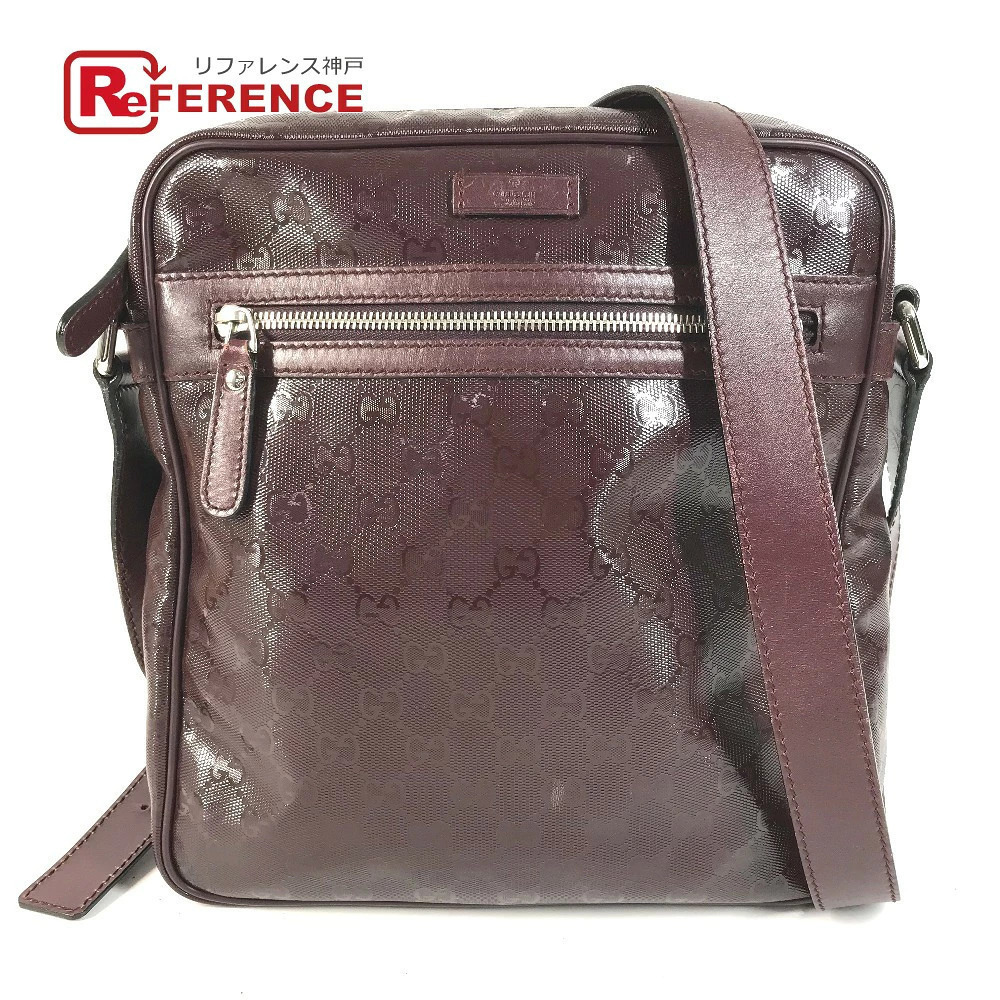 Gucci GG Imprime Bag Crossbody Pouch Clutch Shoulder Purple